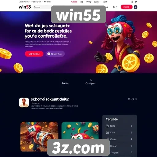 novidades no design e usabilidade do site win55